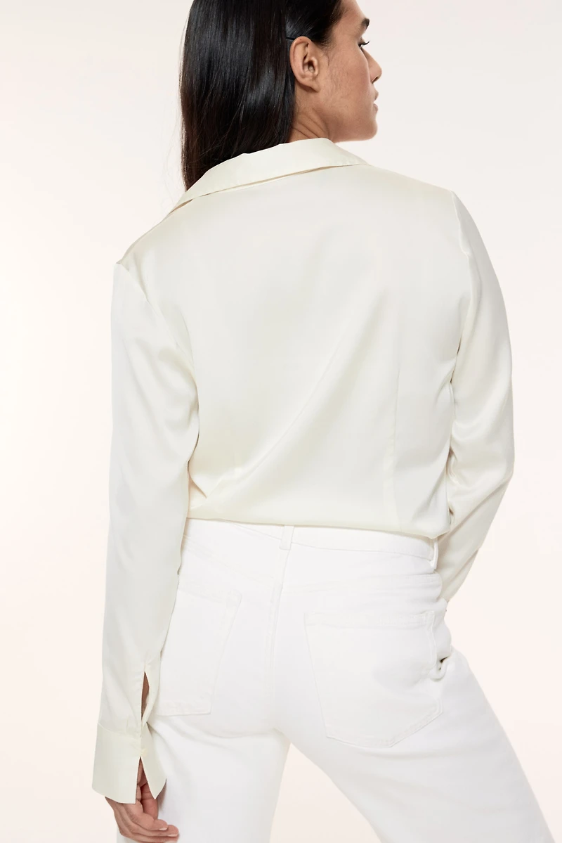 Fitted Satin Shirt