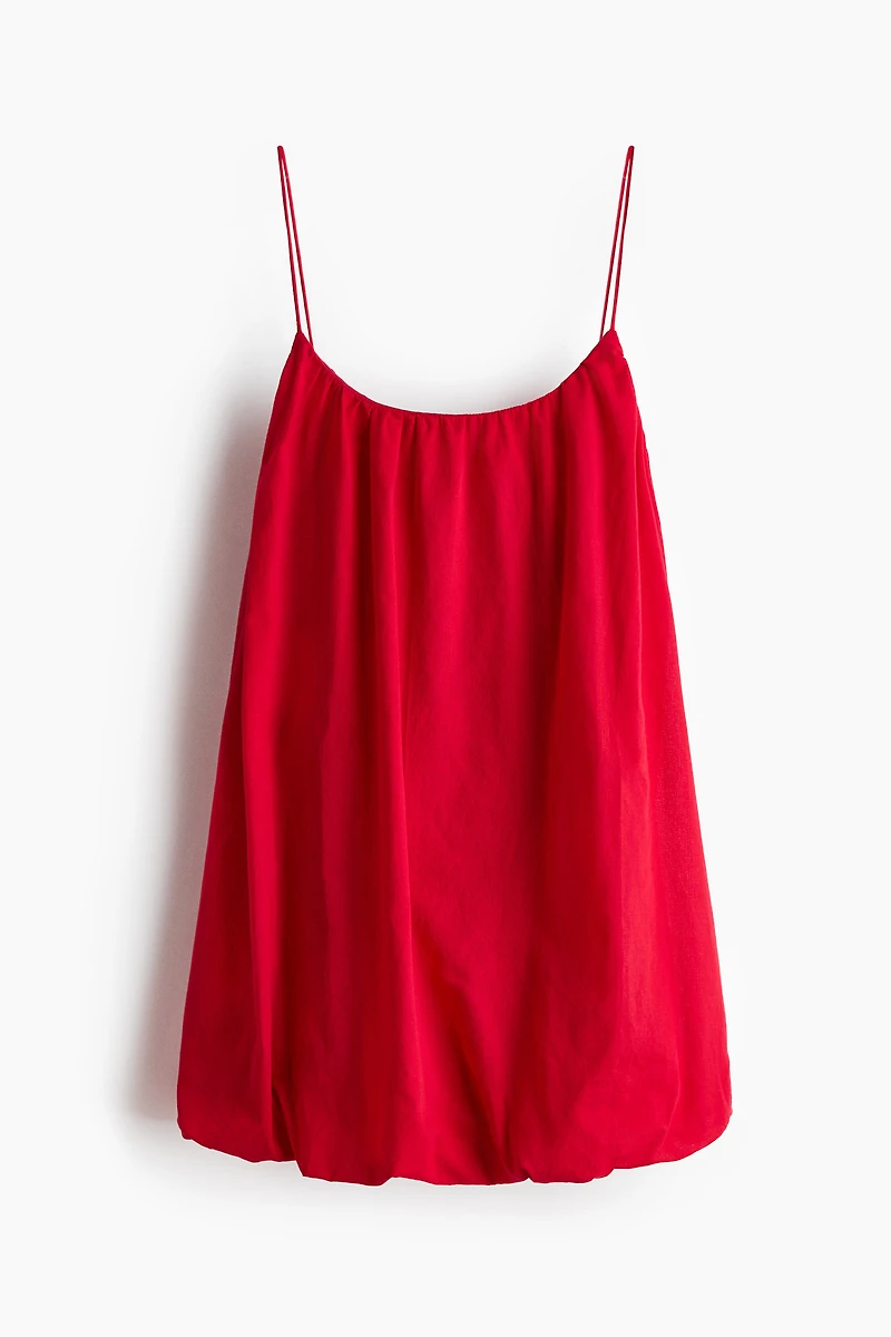 Bubble-hem strappy dress
