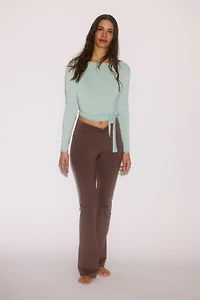 Cropped Long-Sleeved Yoga Top
