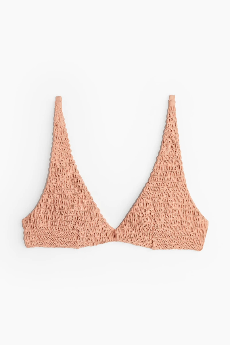 Smocked Triangle Bikini Top