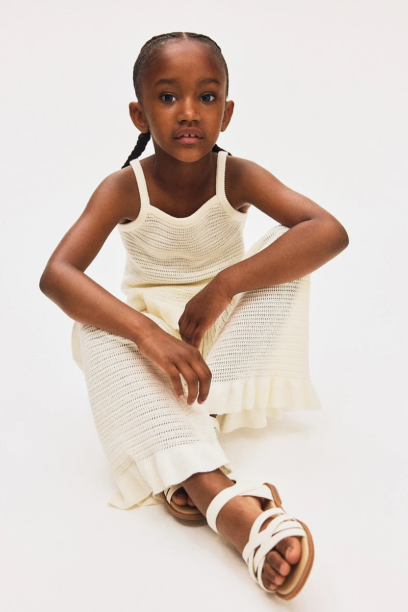 Flared Cotton-Knit Leggings
