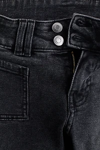 Jean taille basse évasé