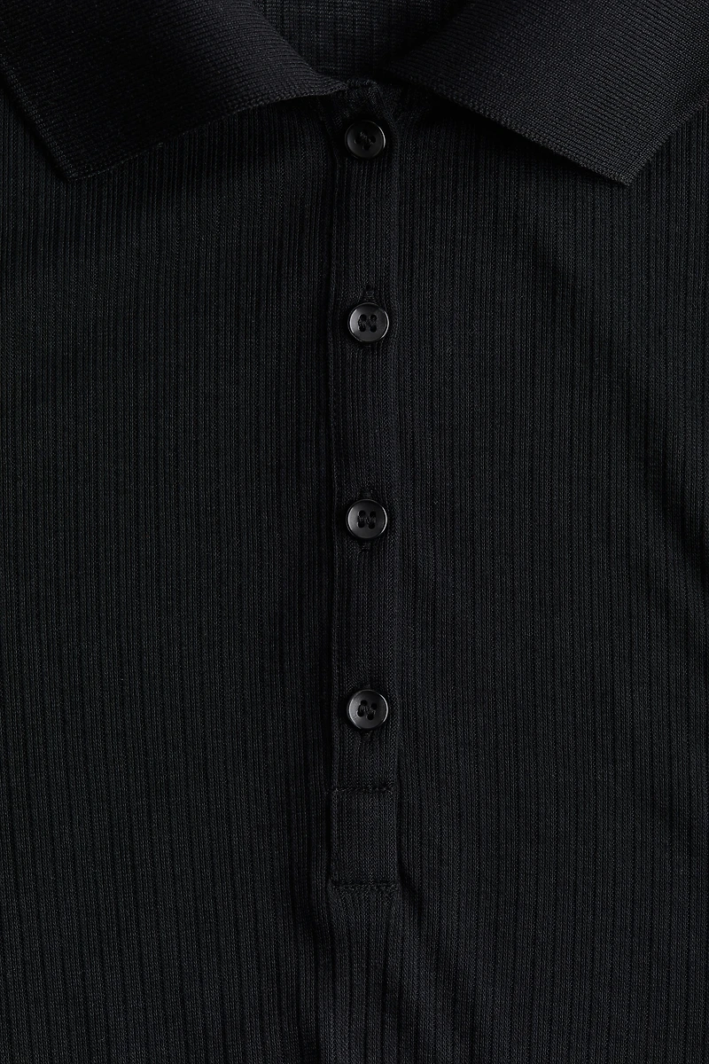 Ribbed Polo Shirt