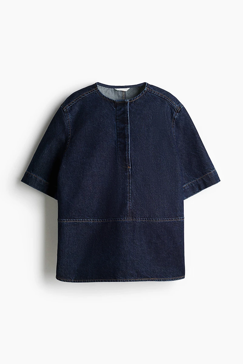 Denim Pullover Top