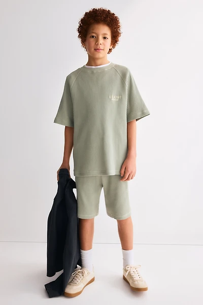 Ensemble 2 pièces en jersey gaufré