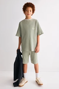 Ensemble 2 pièces en jersey gaufré