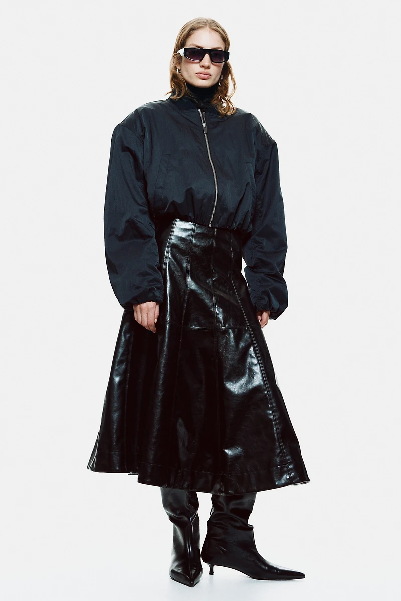 Bomber Jacket with Shoulder Pads