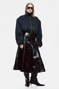 Bomber Jacket with Shoulder Pads