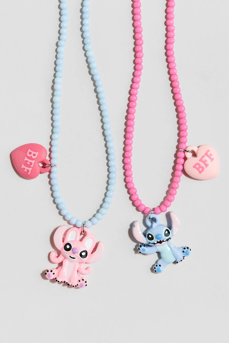 2-Pack Beaded Charm Necklaces