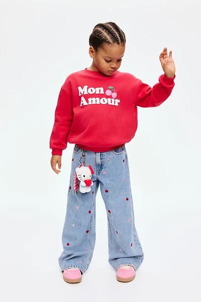 Jean à jambes larges avec motifs