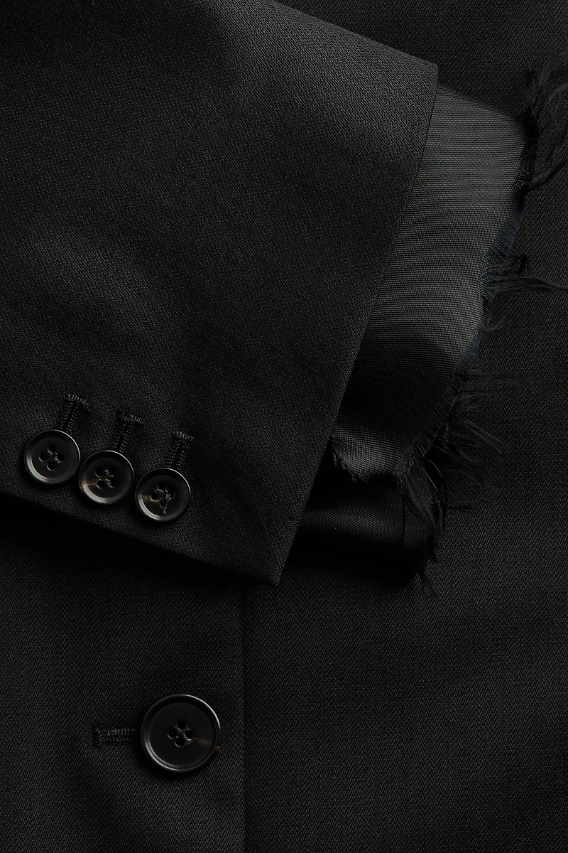 Single-Breasted Wool-Blend Jacket