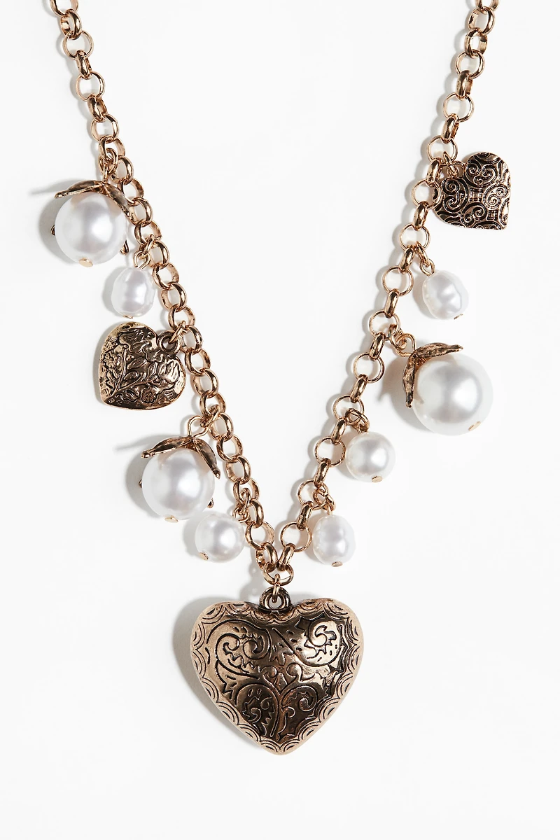 Heart-Pendant Chain Necklace