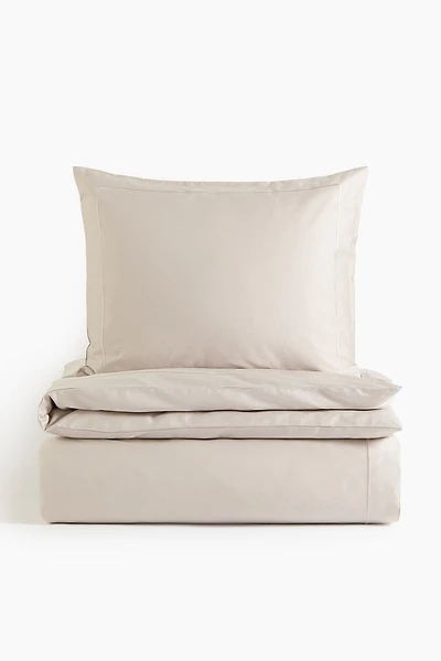 Cotton Sateen Twin Duvet Cover Set