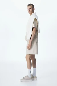 Short coupe décontractée en molleton de coton