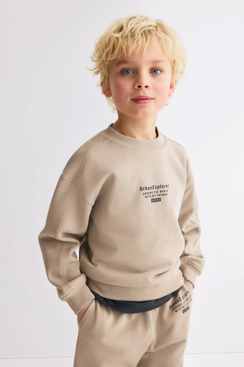 Ensemble 2 pièces en molleton avec motifs