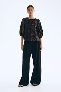 Linen-Blend Blouse