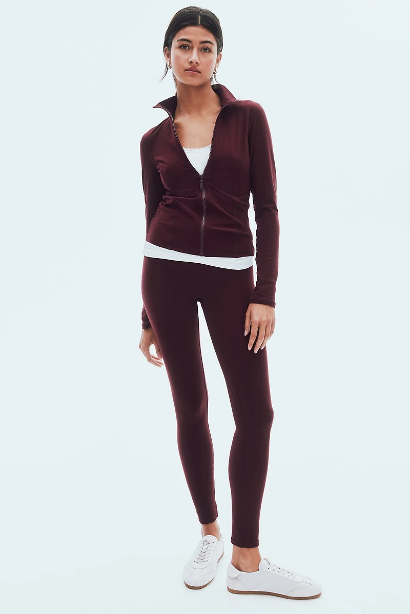 Chandail à fermeture éclair en jersey