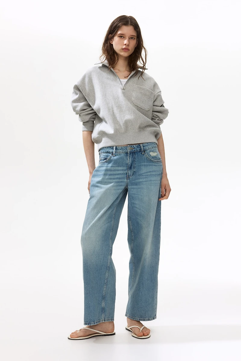 Jean flottant taille basse