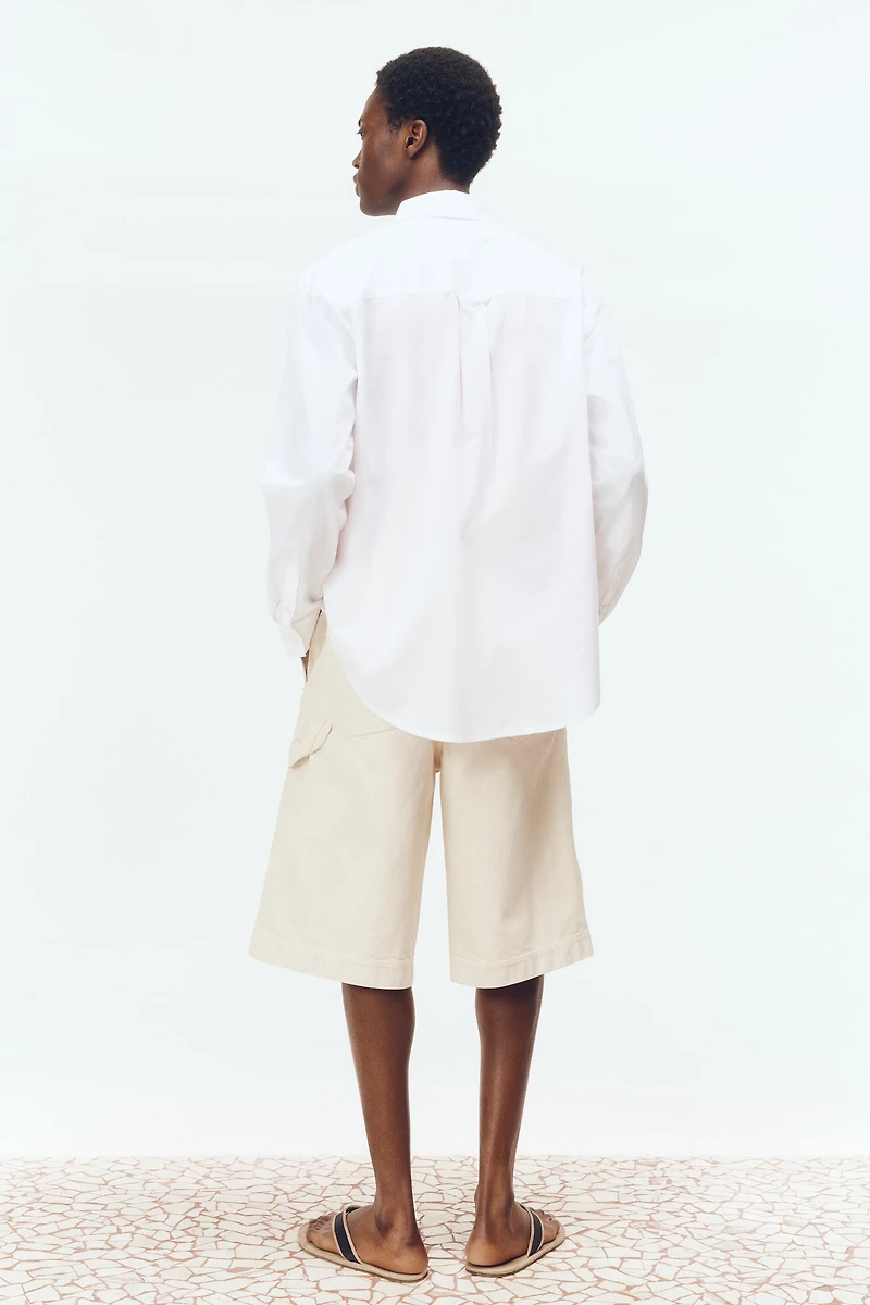 Chemise ample en popeline de coton