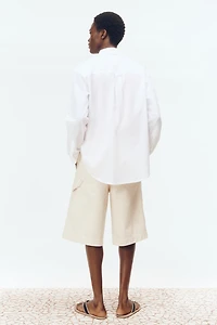 Chemise ample en popeline de coton