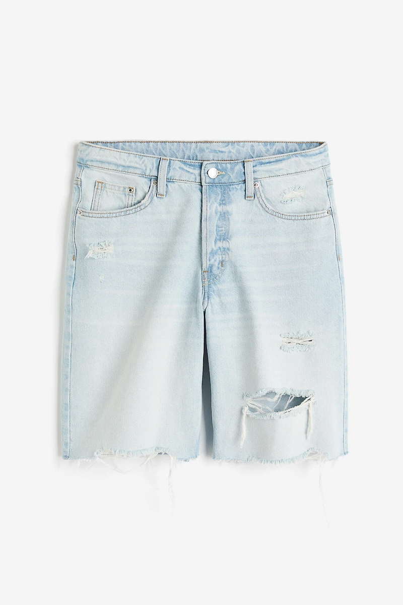 Baggy Low Denim Shorts