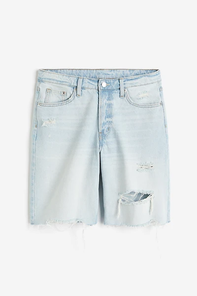 Baggy Low Denim Shorts