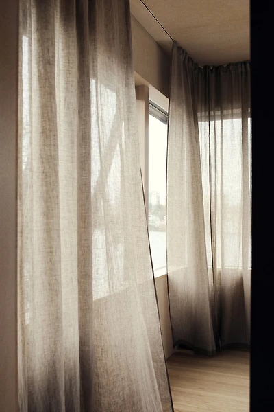Single-Pack Wide Linen Curtain Panel