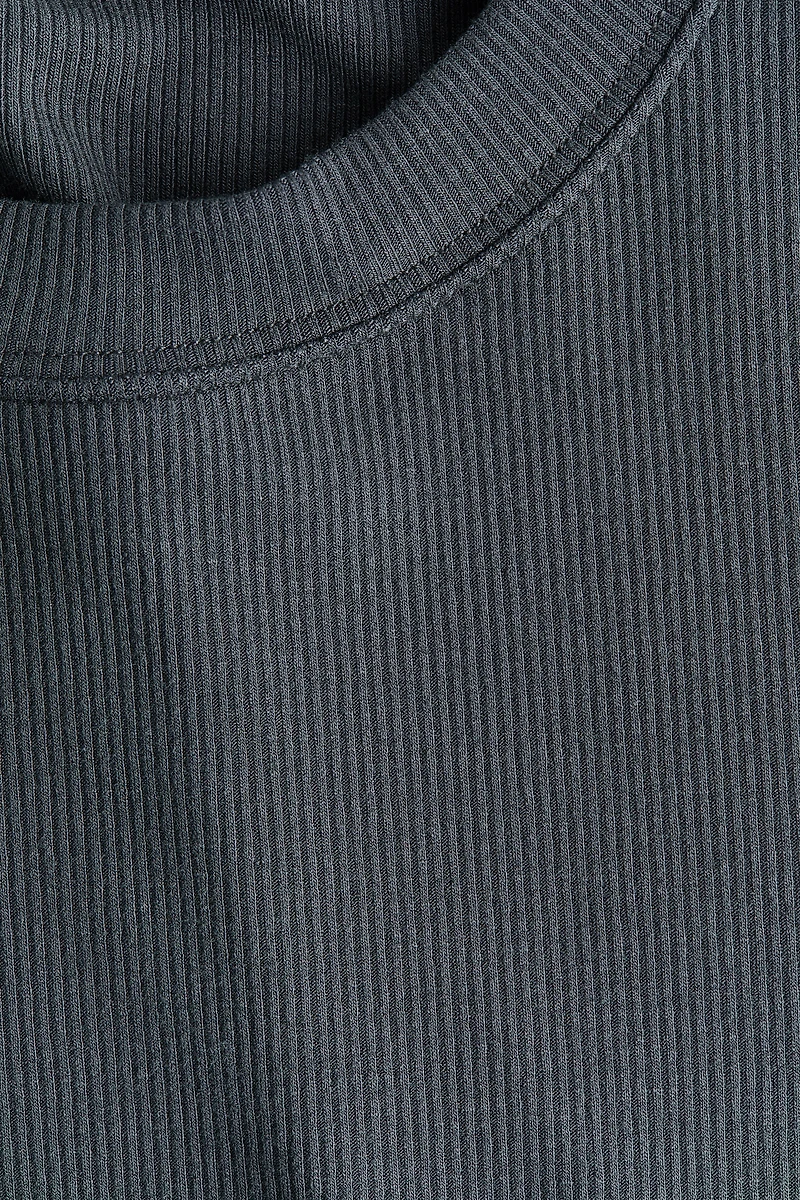 T-shirt côtelé en viscose