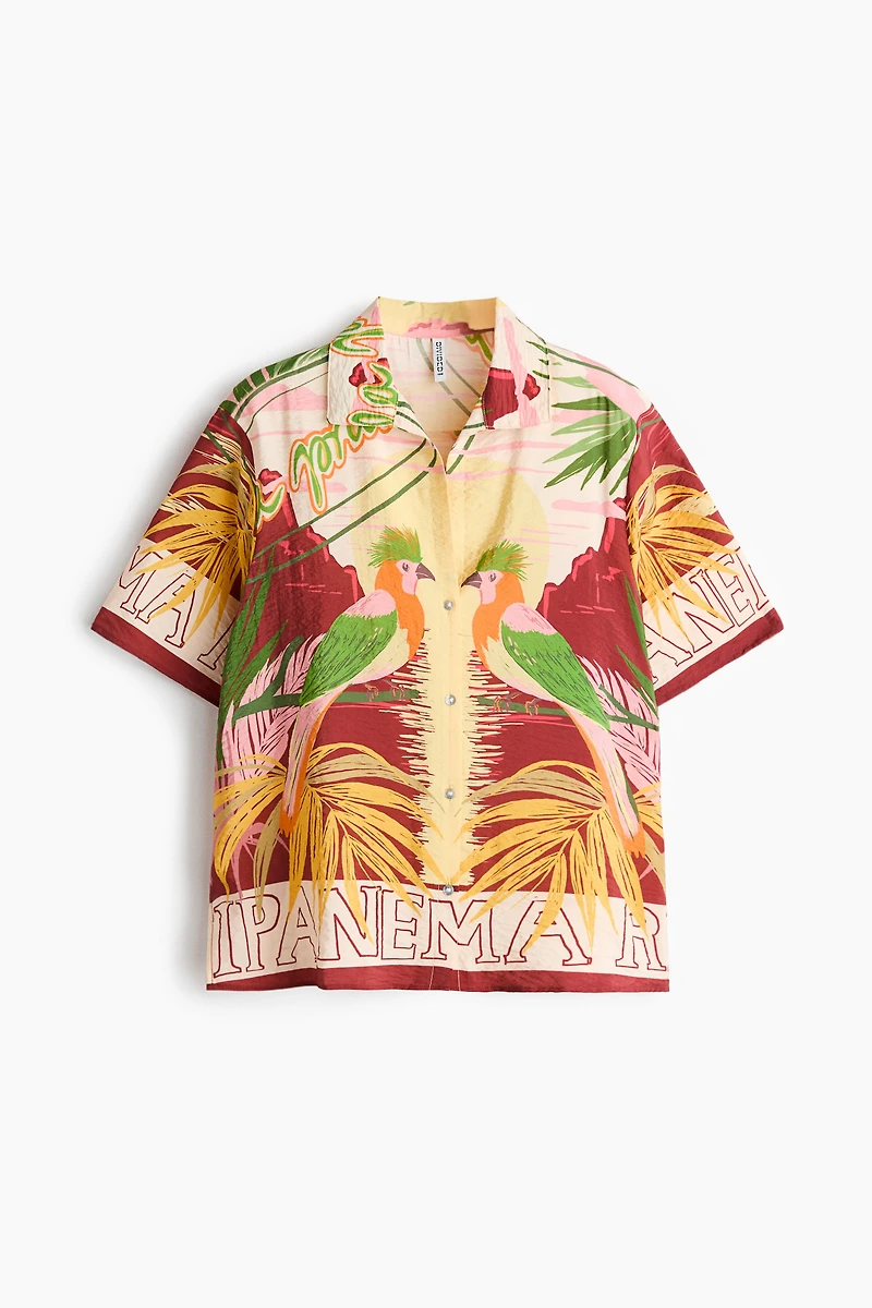 Chemise à motif avec manches courtes