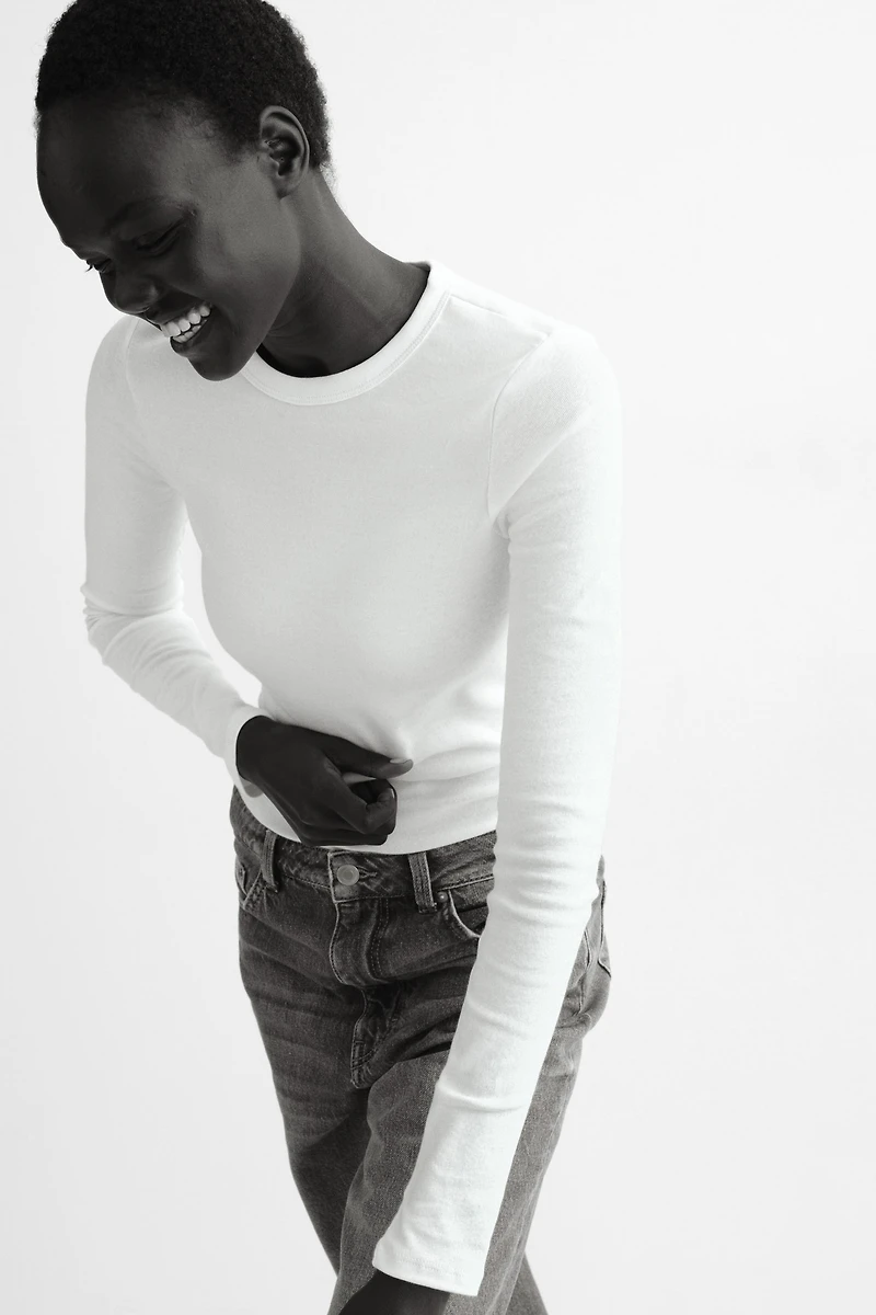 Long-sleeved Jersey Top