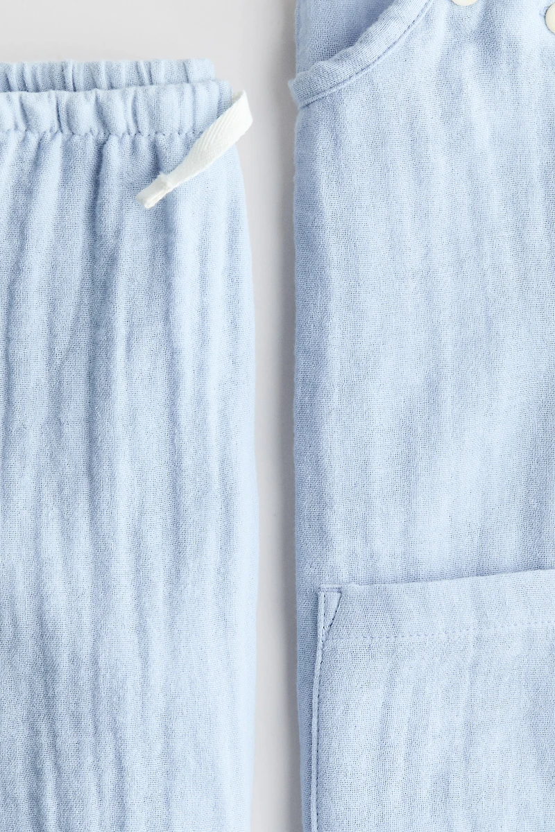 Ensemble 2 pièces en mousseline de coton