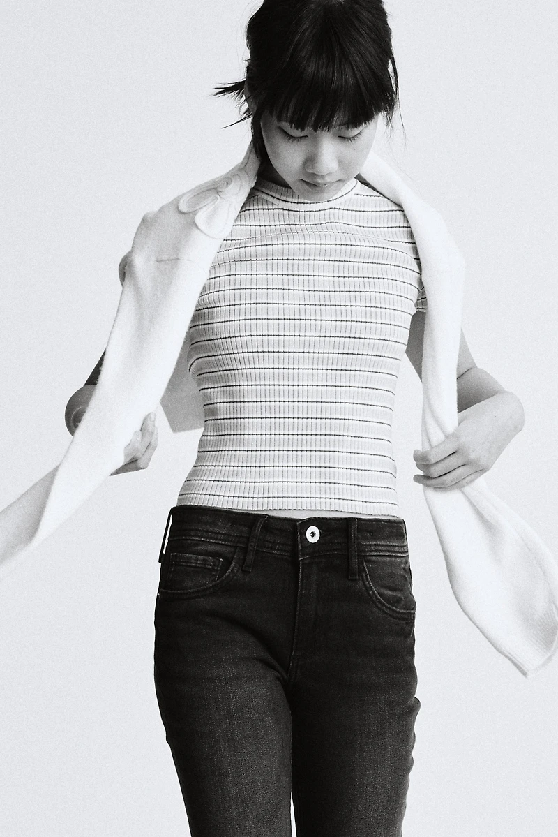 Flared Leg Low Jeans