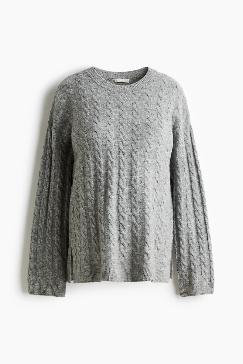 MAMA Cable-Knit Sweater