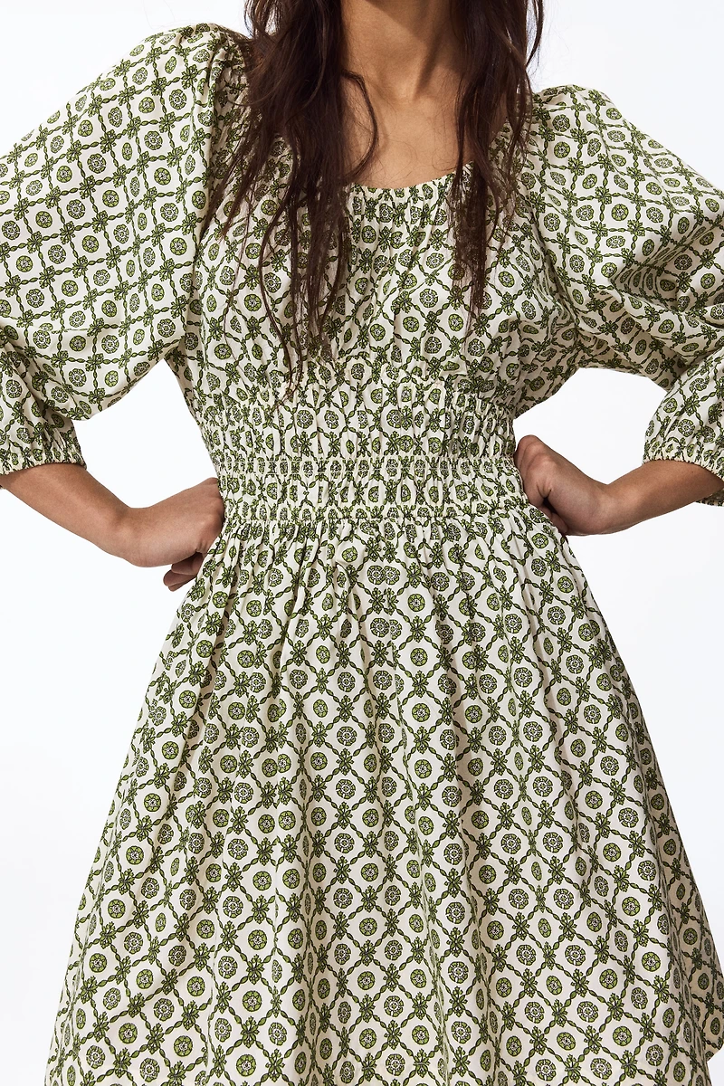 Robe en coton avec jupe évasée