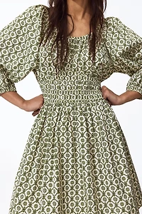 Robe en coton avec jupe évasée