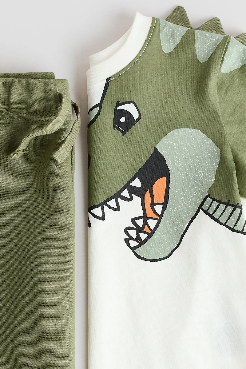 Ensemble 2 pièces T-shirt et short en molleton