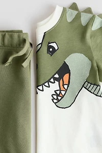 Ensemble 2 pièces T-shirt et short en molleton