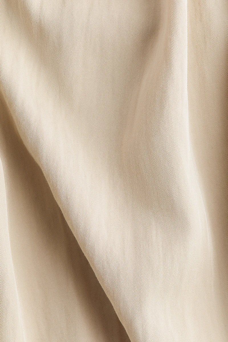 Bubble-Hem Twill Shorts