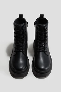 Bottines à lacets semelles épaisses