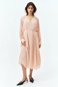 Pleated Chiffon Dress