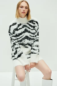 Minijupe en tricot duveteux