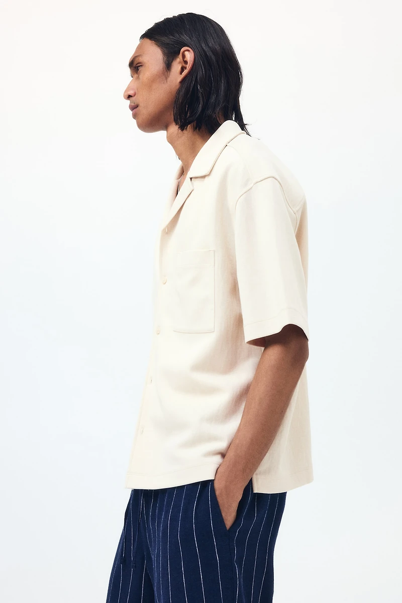 Chemise décontractée à col cubain