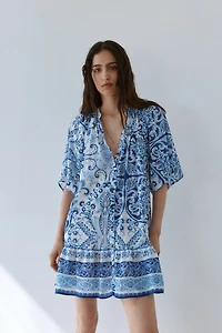 Tie-Belt Shirt Dress