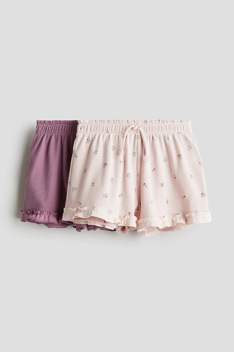 2-Pack Ribbed Jersey Shorts