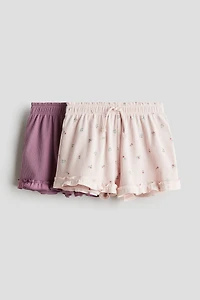 2-Pack Ribbed Jersey Shorts