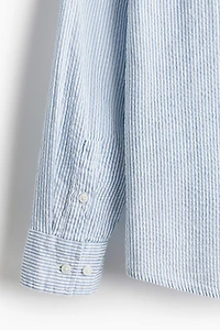 Loose-Fit Seersucker Shirt