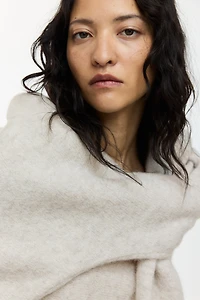 Alpaca-Blend One-Shoulder Sweater