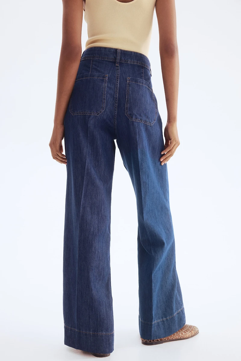 Jean large taille haute