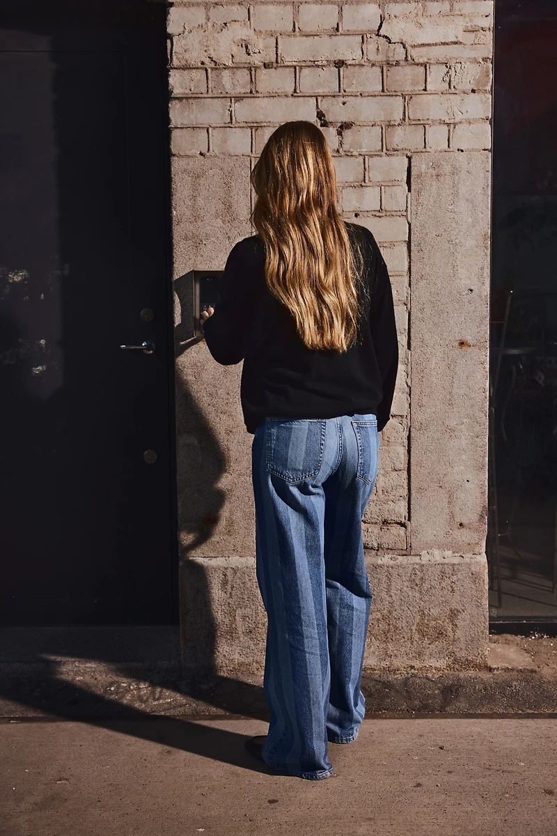 Jean ample taille haute