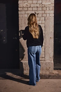 Jean ample taille haute